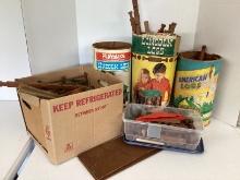 Vintage Lincoln Logs, American Logs, and Other Building Pieces