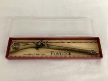 Fort Frederica National Monument Solid Metal Flintlock Rifle Souvenir in Box