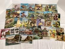 1950s-60s German Postcards with Lift-Up Flaps