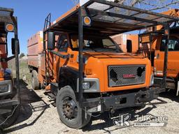 (Kansas City, MO) Altec LRV55, Over-Center Bucket Truck mounted behind cab on 2008 GMC C7500 Chipper