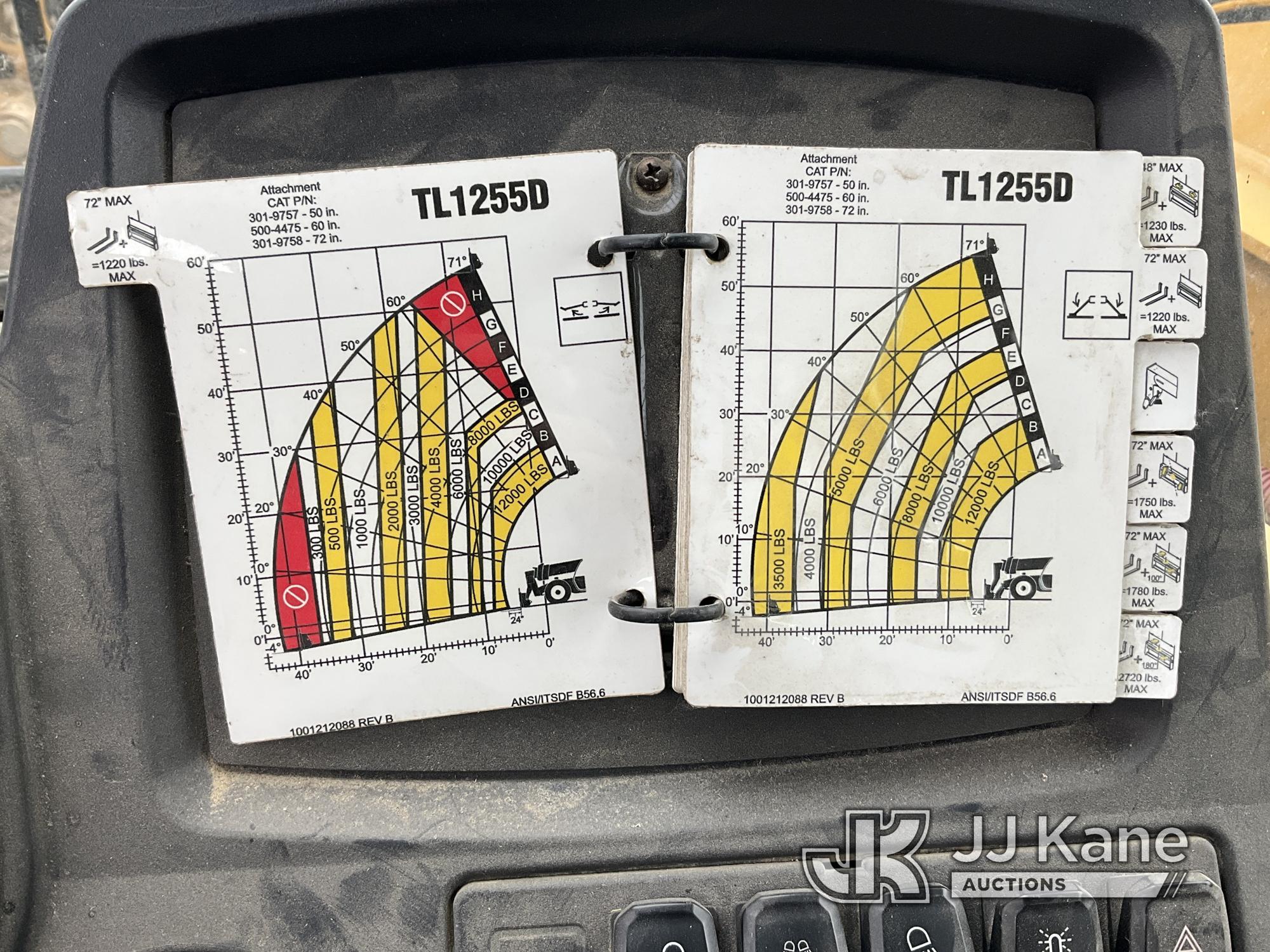 (South Beloit, IL) 2017 Caterpillar TL1255 Rough Terrain Telescopic Boom Forklift Runs, Moves, Opera