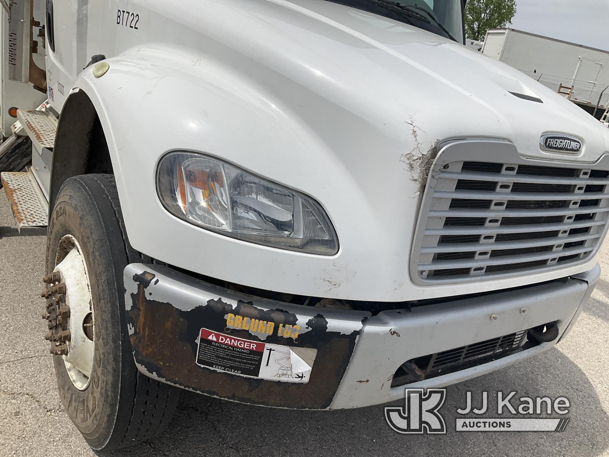 (Kansas City, MO) Altec AA755-MH, Material Handling Bucket Truck rear mounted on 2014 Freightliner M