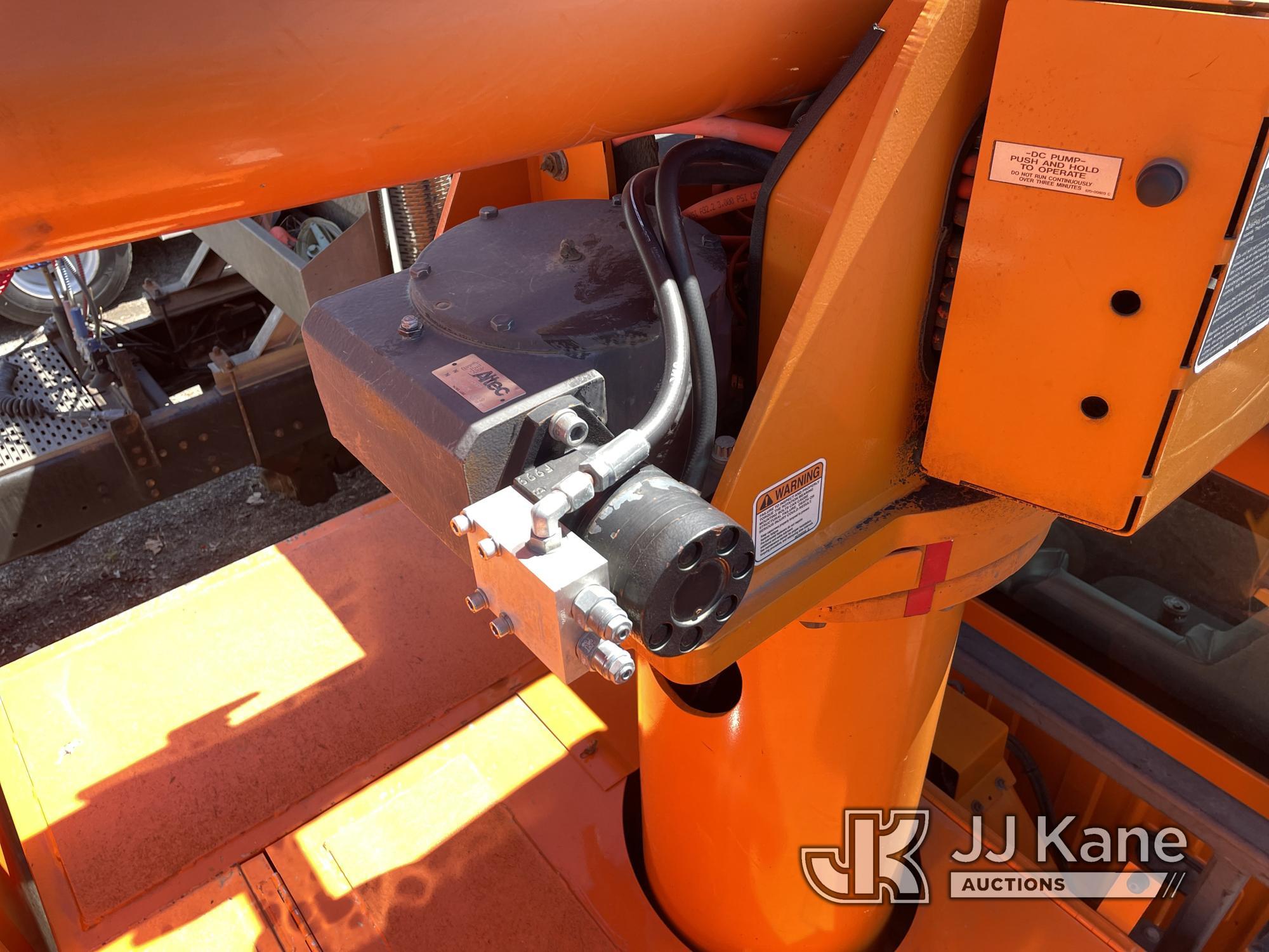 (Kansas City, MO) Altec LR756, Over-Center Bucket Truck mounted behind cab on 2013 Ford F750 Chipper