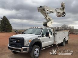 (Watford City, ND) Versalift VST-40I, Material Handling Bucket Truck mounted behind cab on 2015 Ford