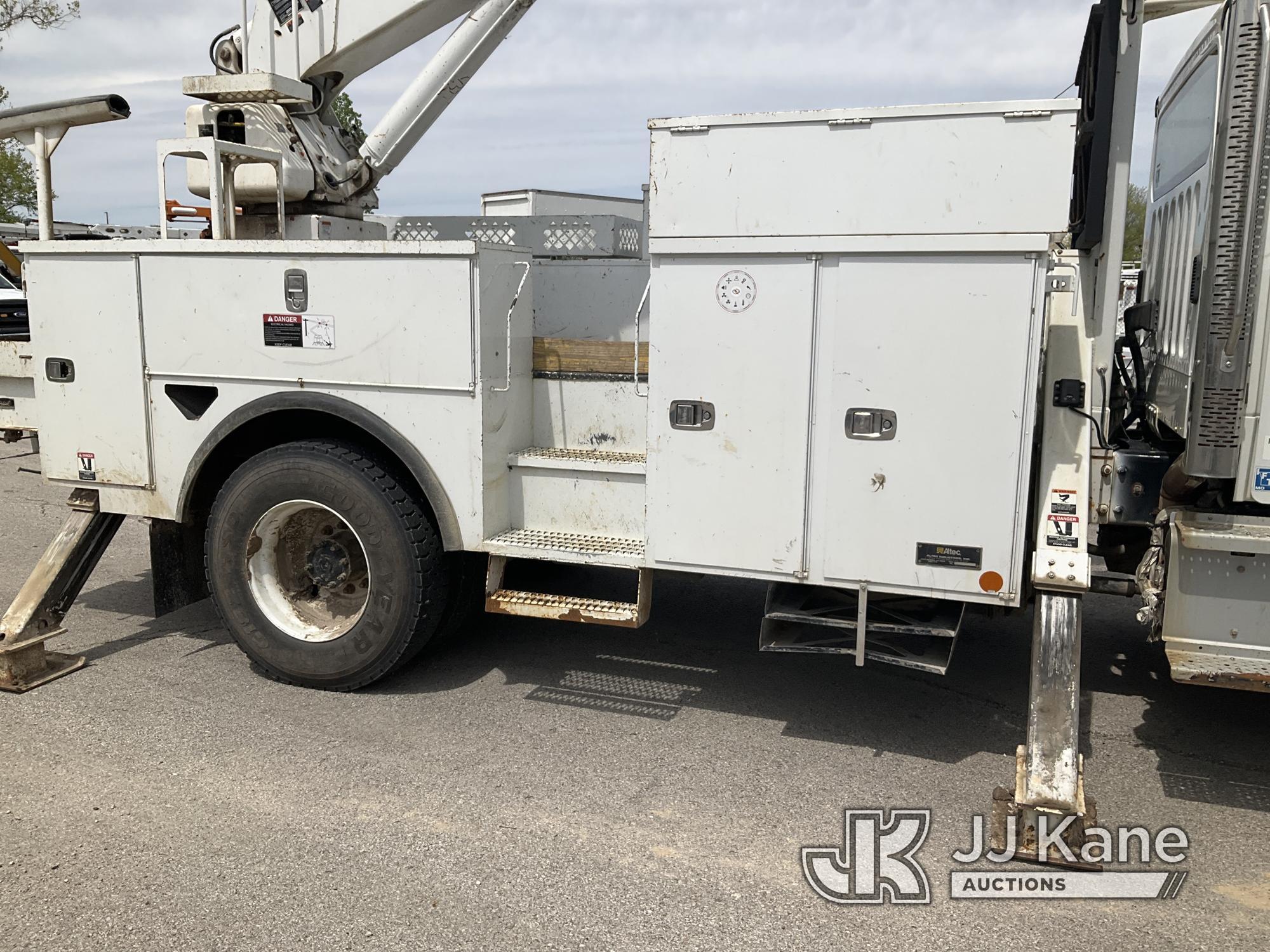 (Kansas City, MO) Altec AA755-MH, Material Handling Bucket Truck rear mounted on 2014 Freightliner M