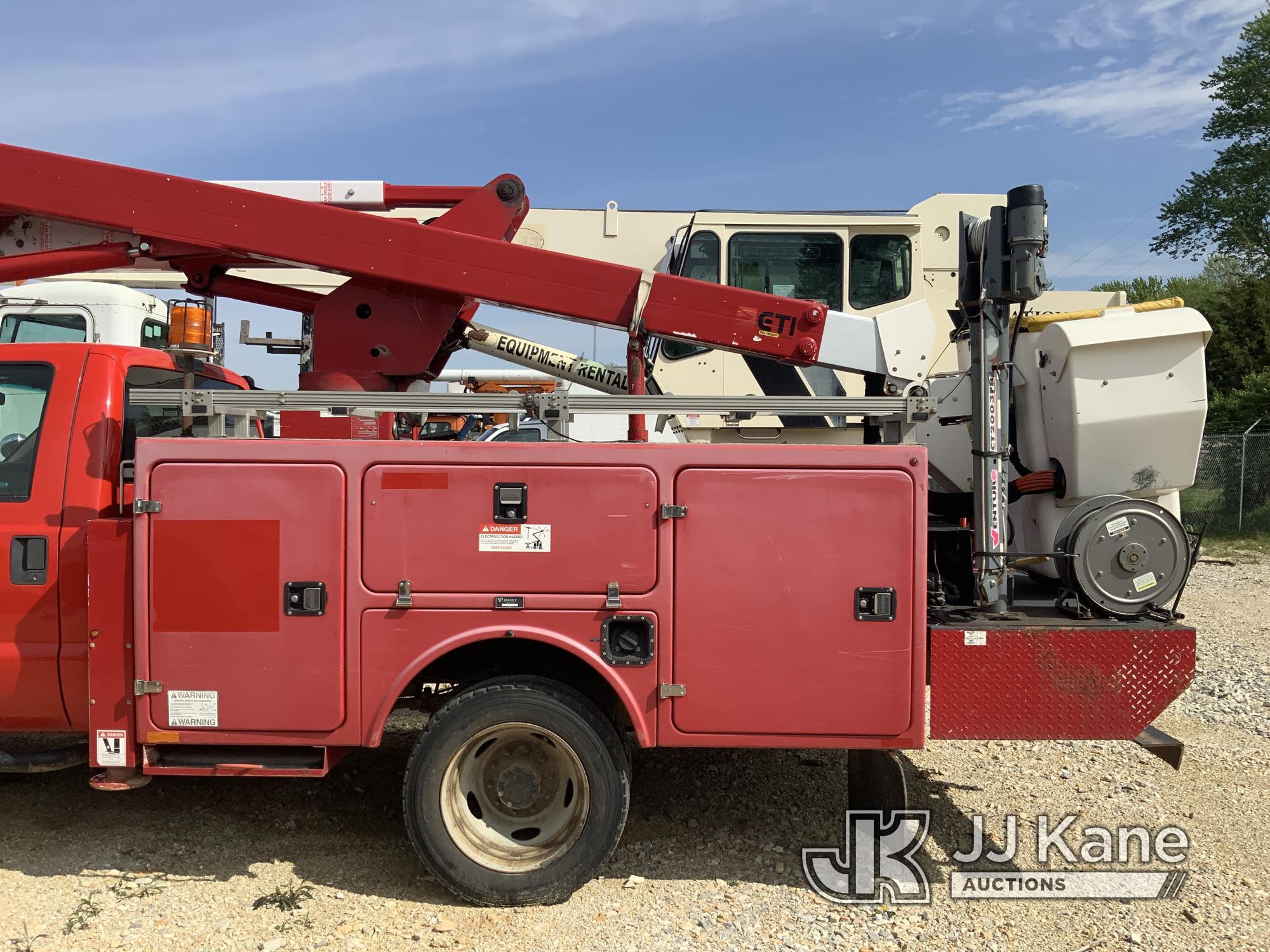 (Hawk Point, MO) ETI ETC37-IH, Articulating & Telescopic Bucket Truck mounted behind cab on 2016 For