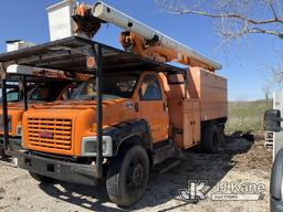 (Kansas City, MO) Altec LRV 55, Over-Center Bucket Truck mounted behind cab on 2005 GMC C7500 Chippe