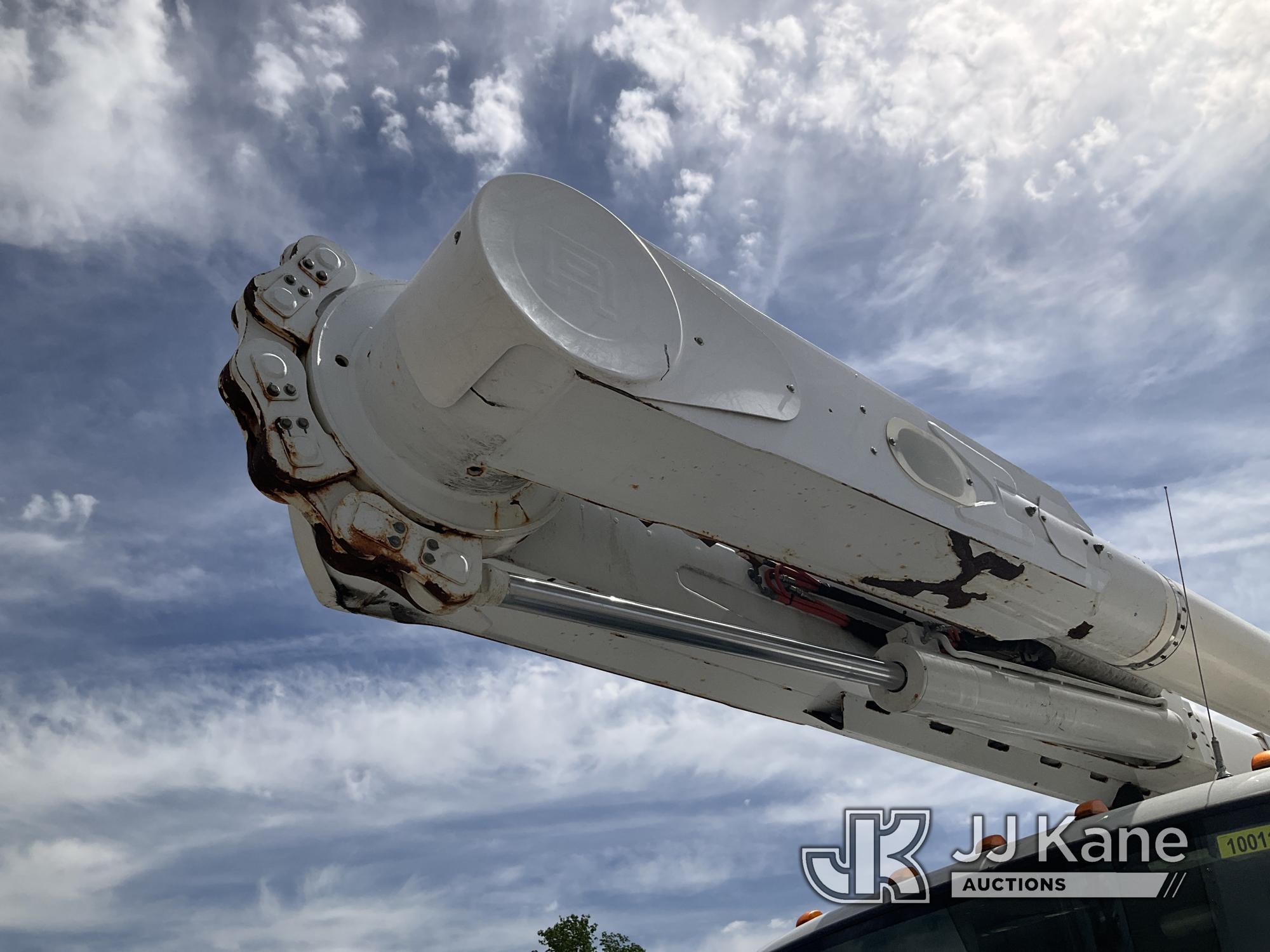 (Kansas City, MO) Altec AA55-MH, Over-Center Material Handling Bucket Truck rear mounted on 2014 Fre