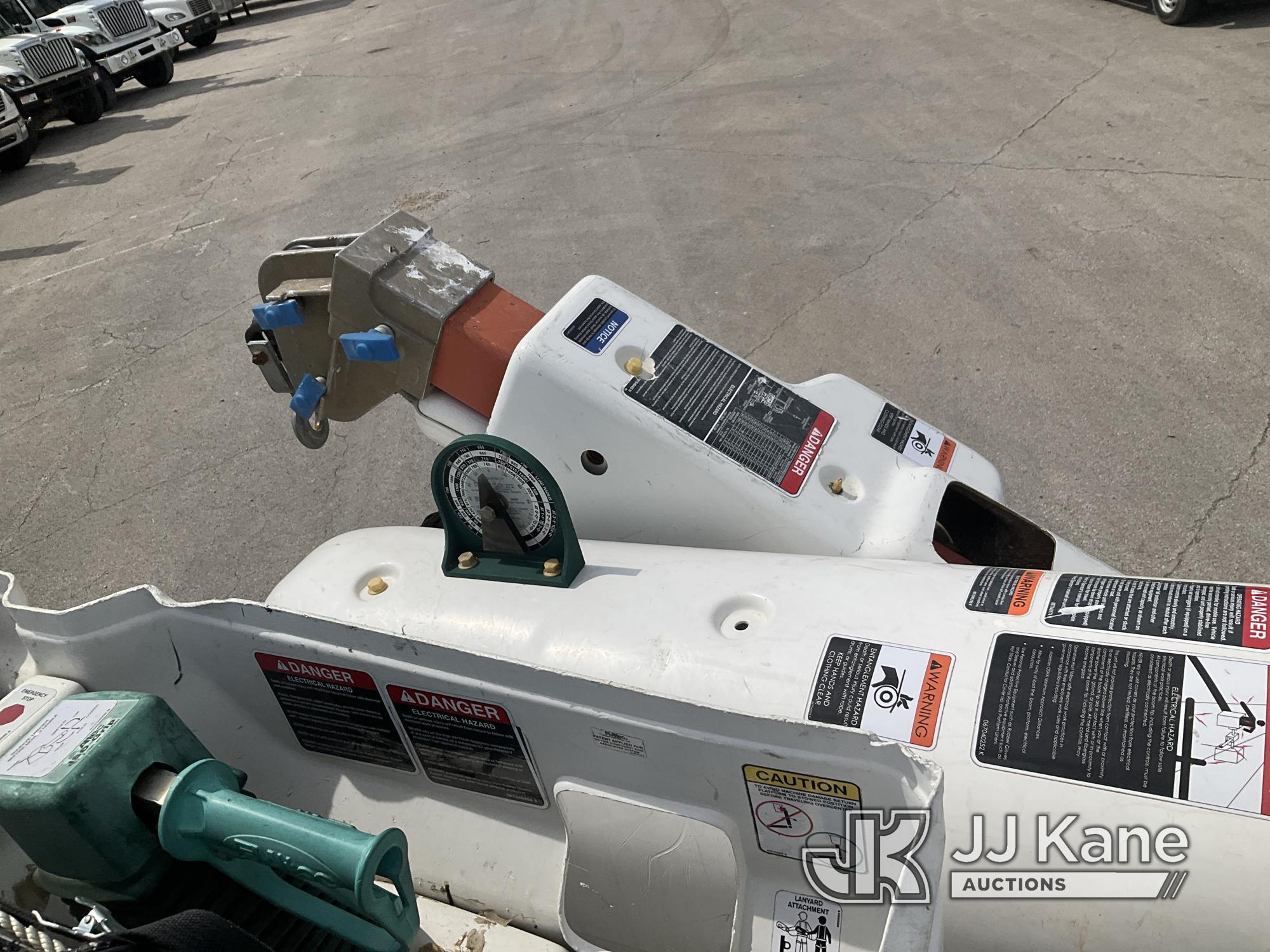 (Kansas City, MO) Altec AA55-MH, Over-Center Material Handling Bucket Truck rear mounted on 2014 Fre