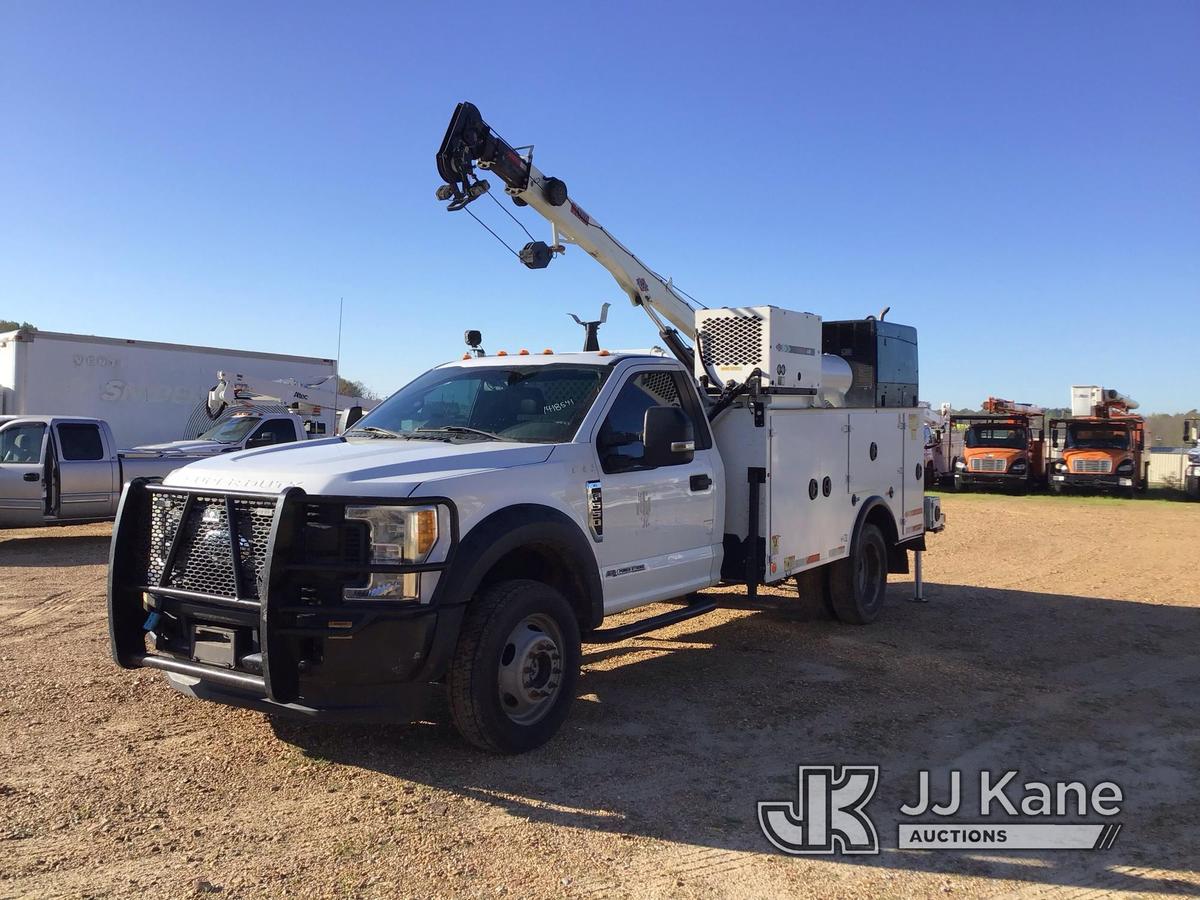 (Byram, MS) 2017 Ford F550 4x4 Mechanics Service Truck Runs & Moves) (Seat Torn, Outriggers Operate,