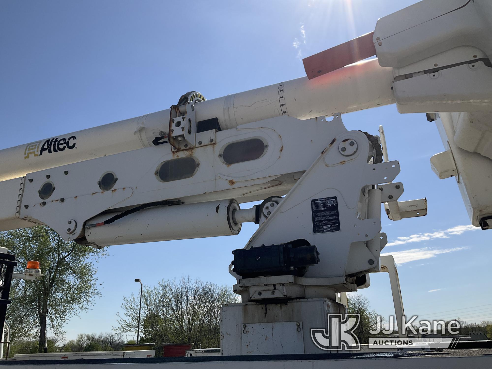 (Kansas City, MO) Altec AA55-MH, Material Handling Bucket Truck rear mounted on 2014 Freightliner M2