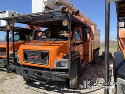 (Kansas City, MO) Altec LRV55, Over-Center Bucket Truck mounted behind cab on 2008 GMC C7500 Chipper