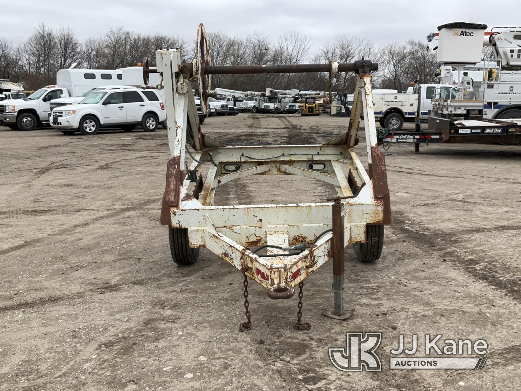 (Des Moines, IA) 1966 Homemade Reel Trailer, 9ft 4in x 6ft 4in Sold on Bill of Sale Only.  NO TITLE.