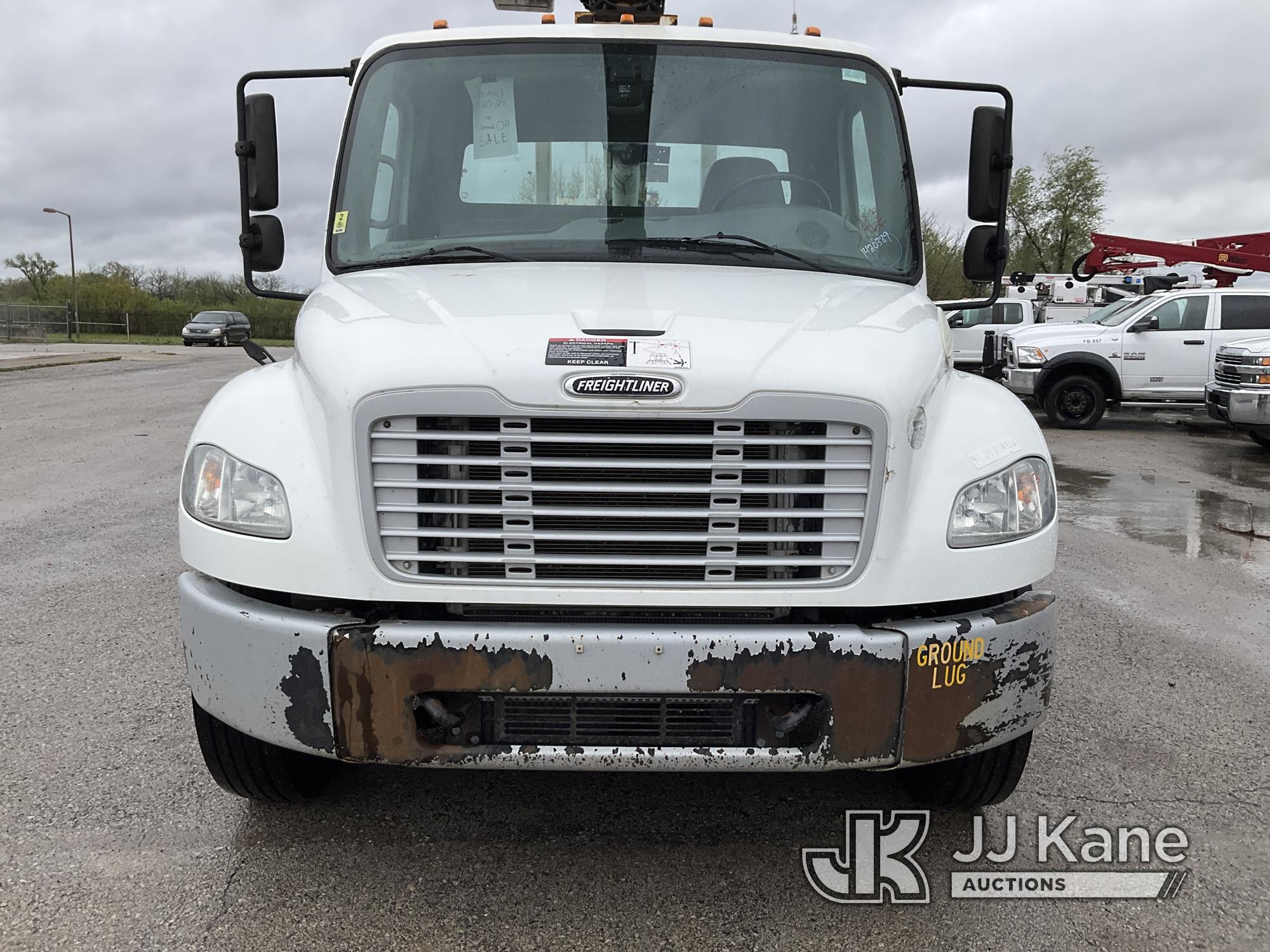 (Kansas City, MO) Altec AA755, Material Handling Bucket Truck rear mounted on 2014 Freightliner M2 1