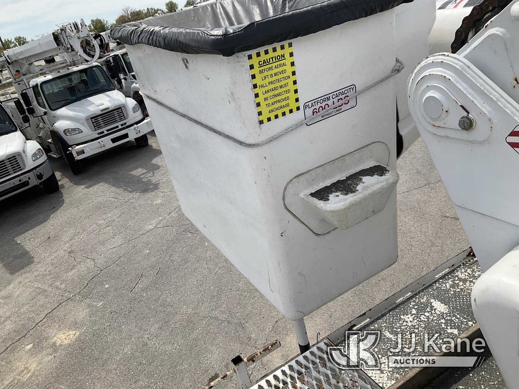 (Kansas City, MO) Altec AA55-MH, Over-Center Material Handling Bucket Truck rear mounted on 2014 Fre