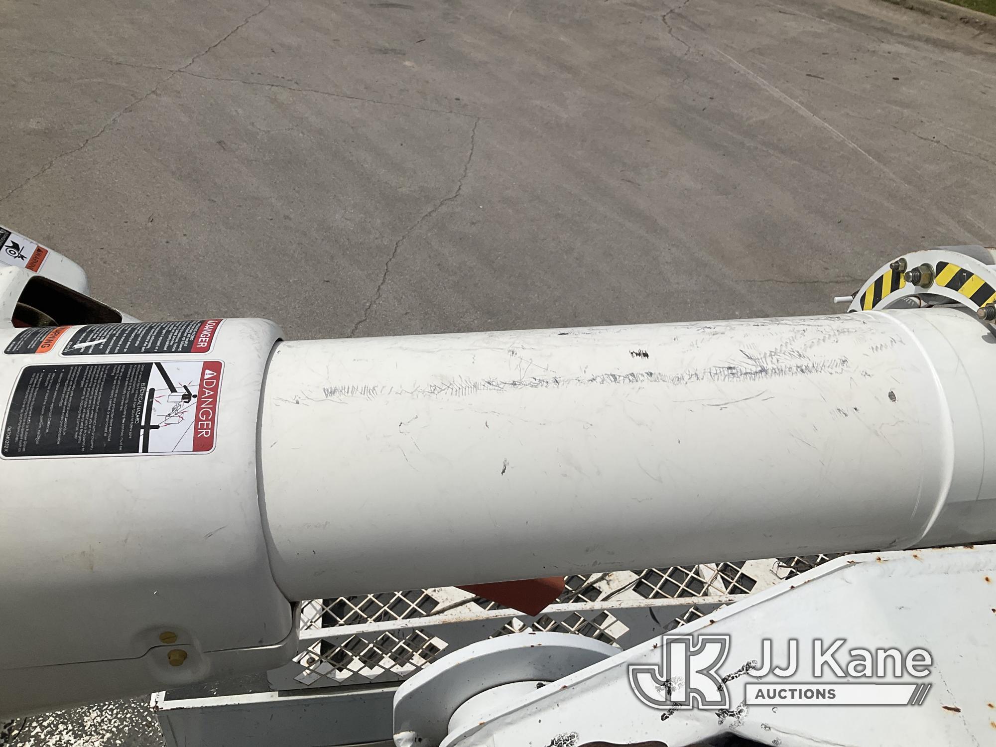 (Kansas City, MO) Altec AA55-MH, Over-Center Material Handling Bucket Truck rear mounted on 2014 Fre