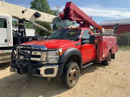 (Hawk Point, MO) ETI ETC37-IH, Articulating & Telescopic Bucket Truck mounted behind cab on 2016 For