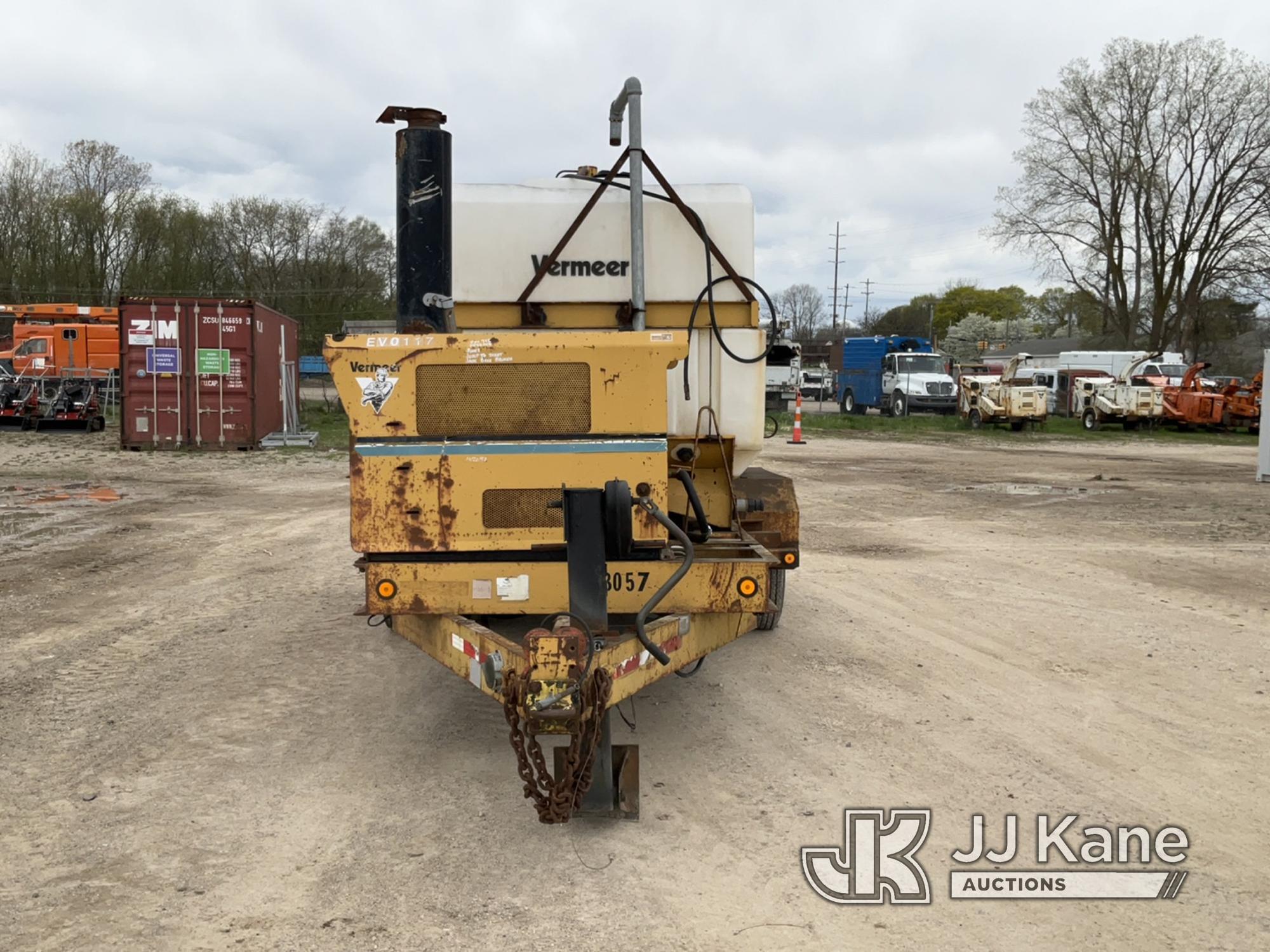 (Charlotte, MI) 2001 Vermeer Corporation E900 Vacuum Excavation Unit Runs, Jump To Start, Tongue Jac