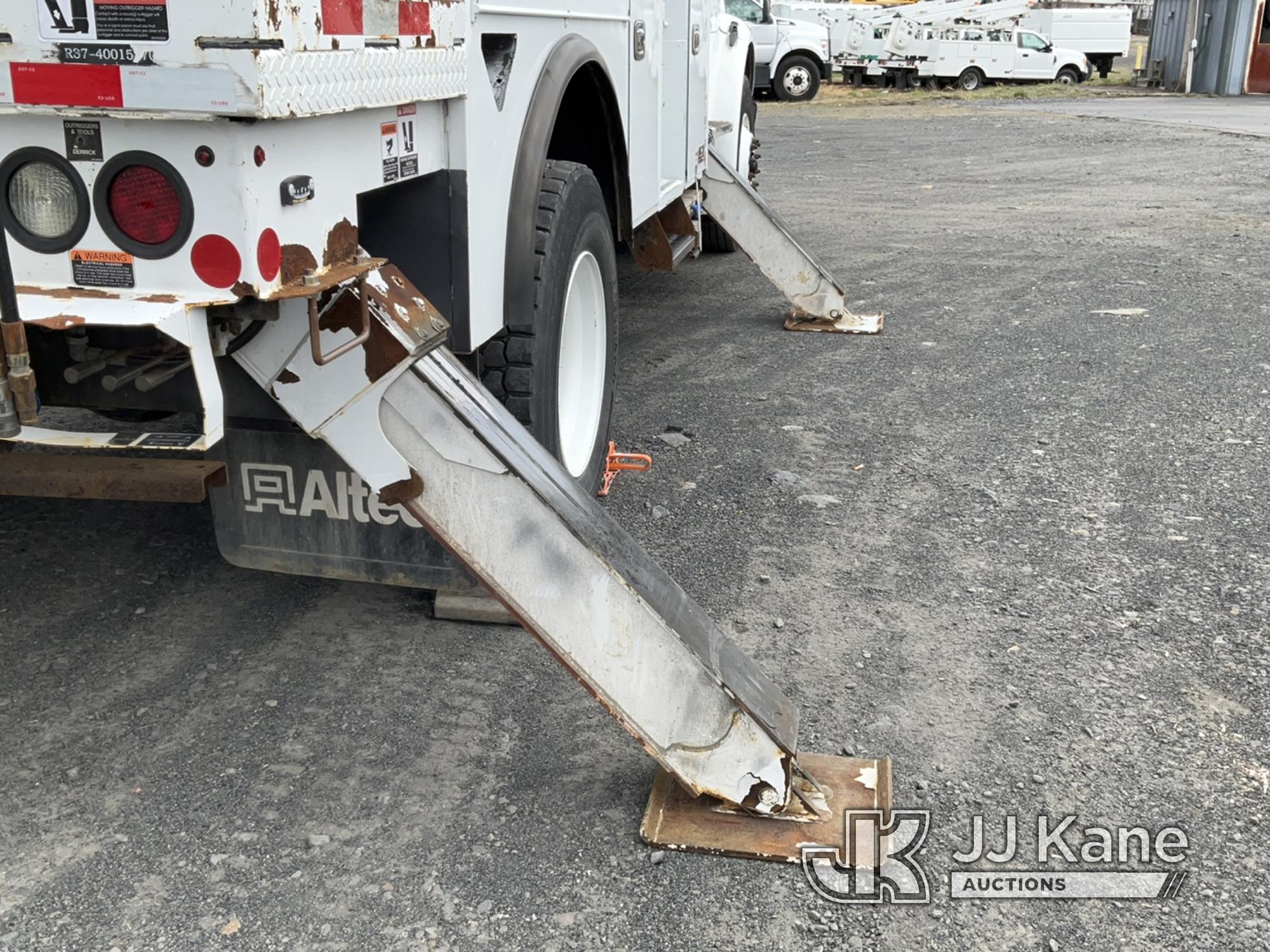 (Plains, PA) Altec DM47B-TR, Digger Derrick rear mounted on 2017 Freightliner M2 106 Utility Truck R