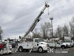 (Plains, PA) Altec DC47-TR, Digger Derrick rear mounted on 2016 Kenworth T370 Utility Truck Runs, Mo