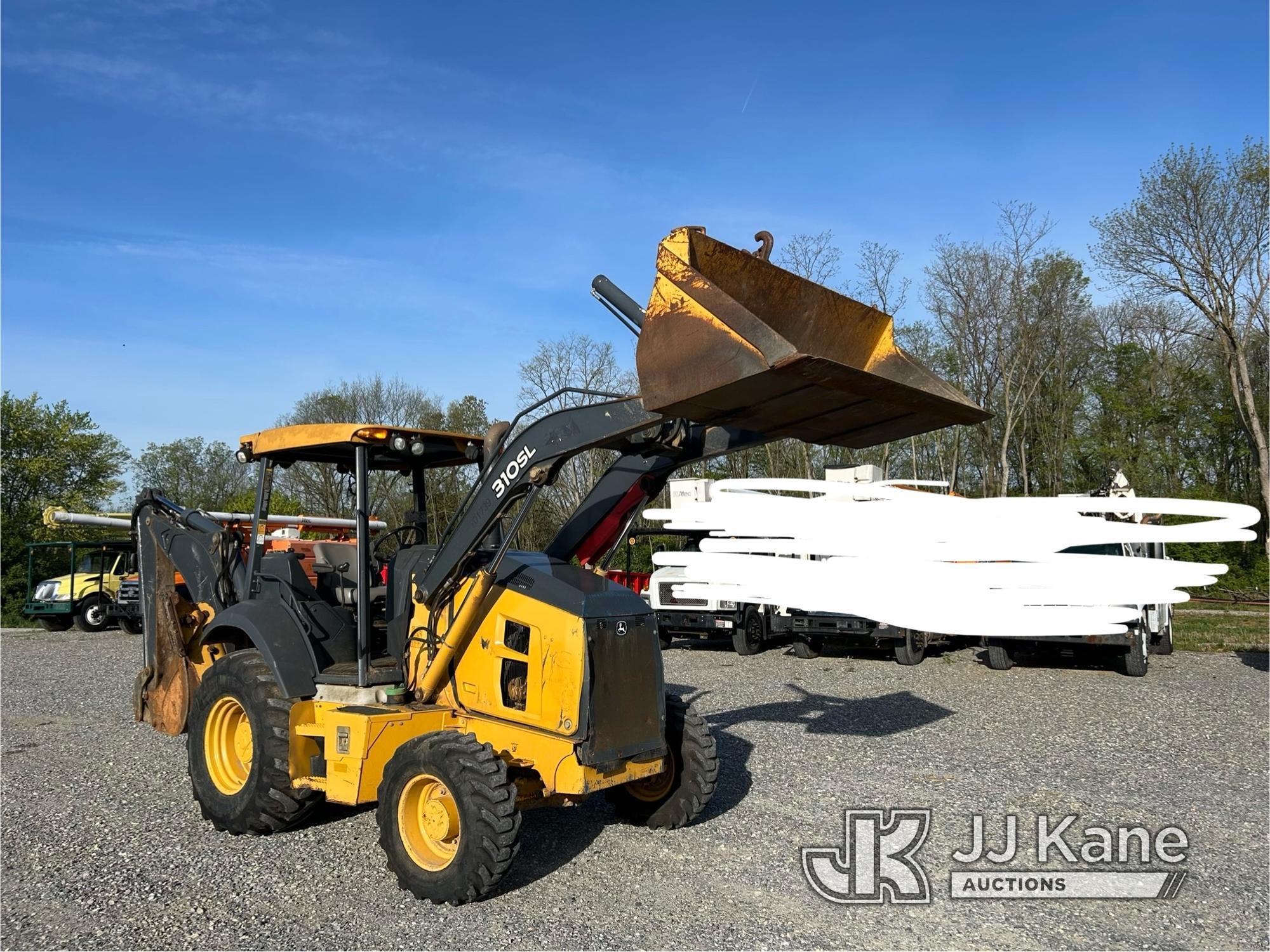 (Hagerstown, MD) 2016 John Deere 310SL Tractor Loader Backhoe Runs, Moves & Operates, Warning Light