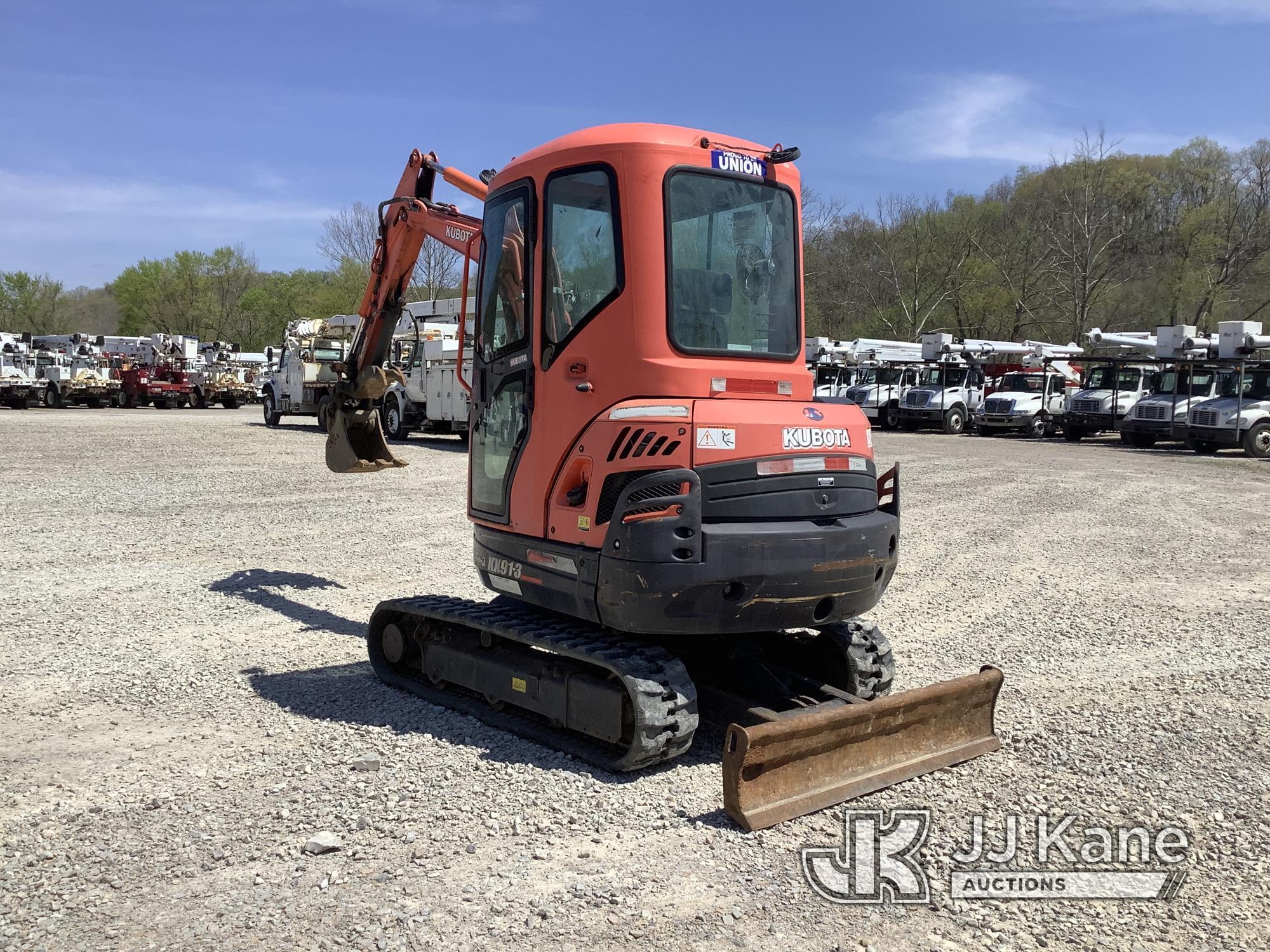 (Smock, PA) 2015 Kubota KX91-3 Super Series Mini Hydraulic Excavator Runs, Moves & Operates, Seller