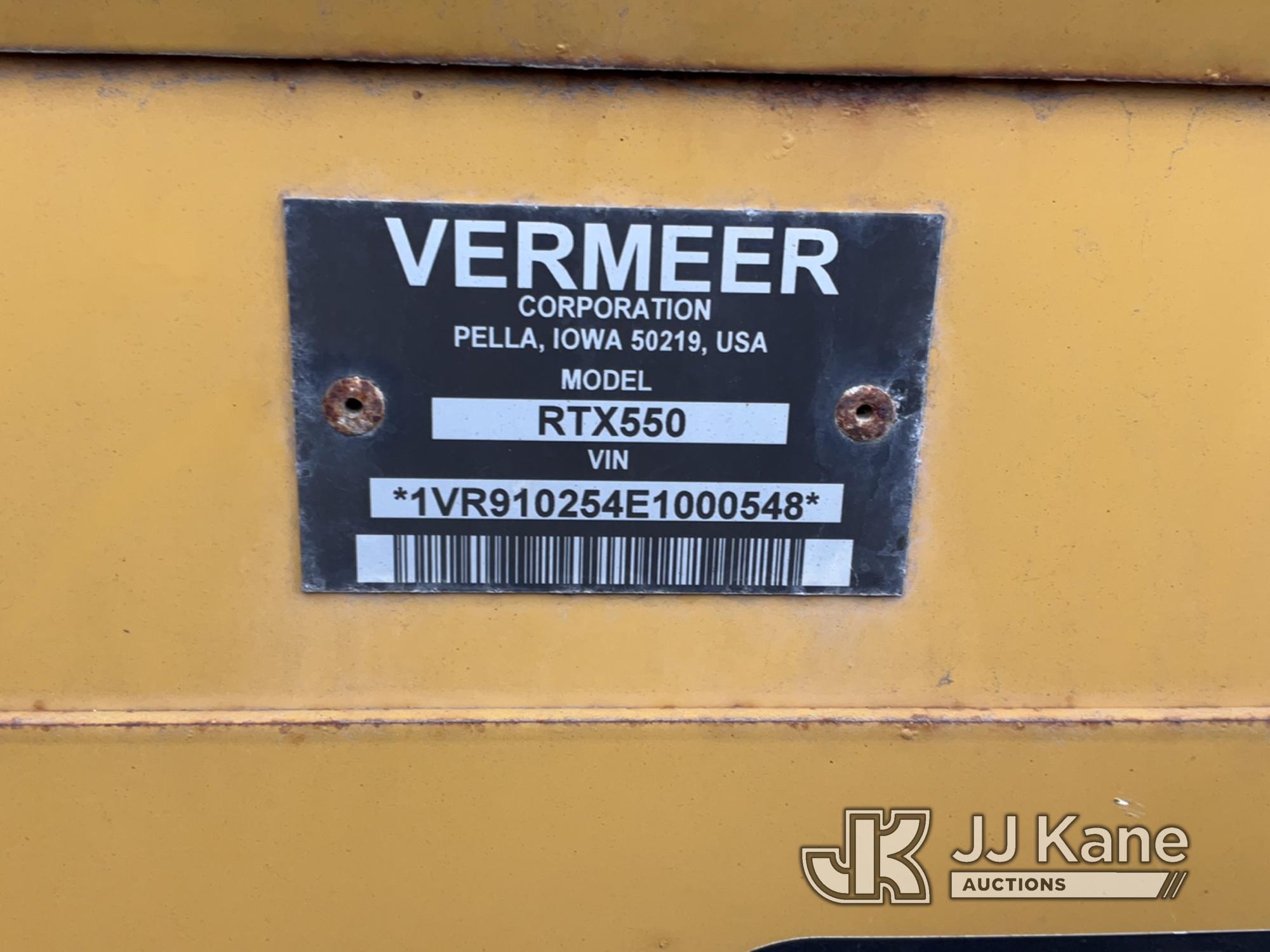 (Charlotte, MI) 2014 Vermeer RTX550 Combo Trencher/Vibratory Cable Plow Runs, Moves, Operates