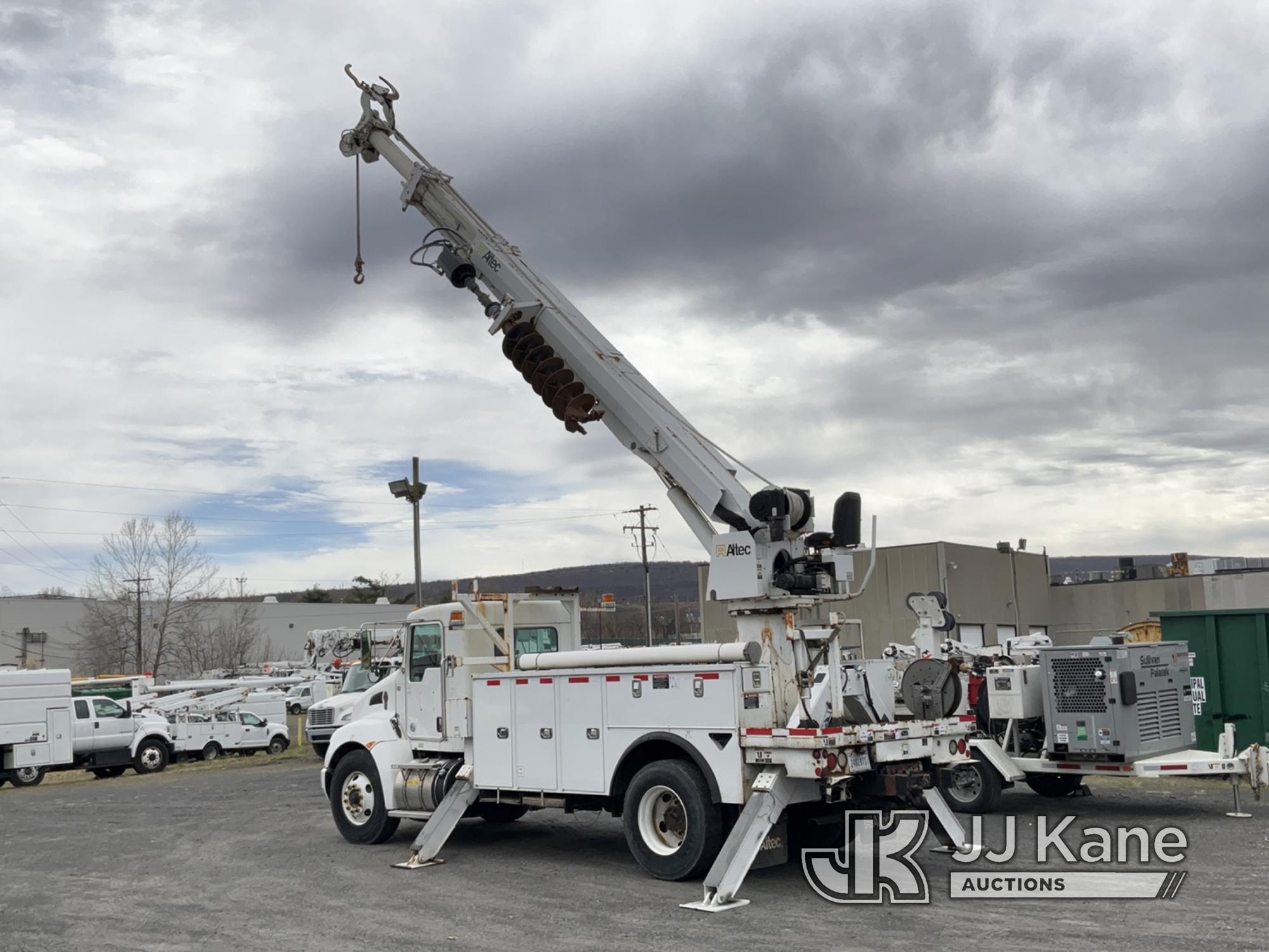 (Plains, PA) Altec DC47-TR, Digger Derrick rear mounted on 2016 Kenworth T370 Utility Truck Runs, Mo