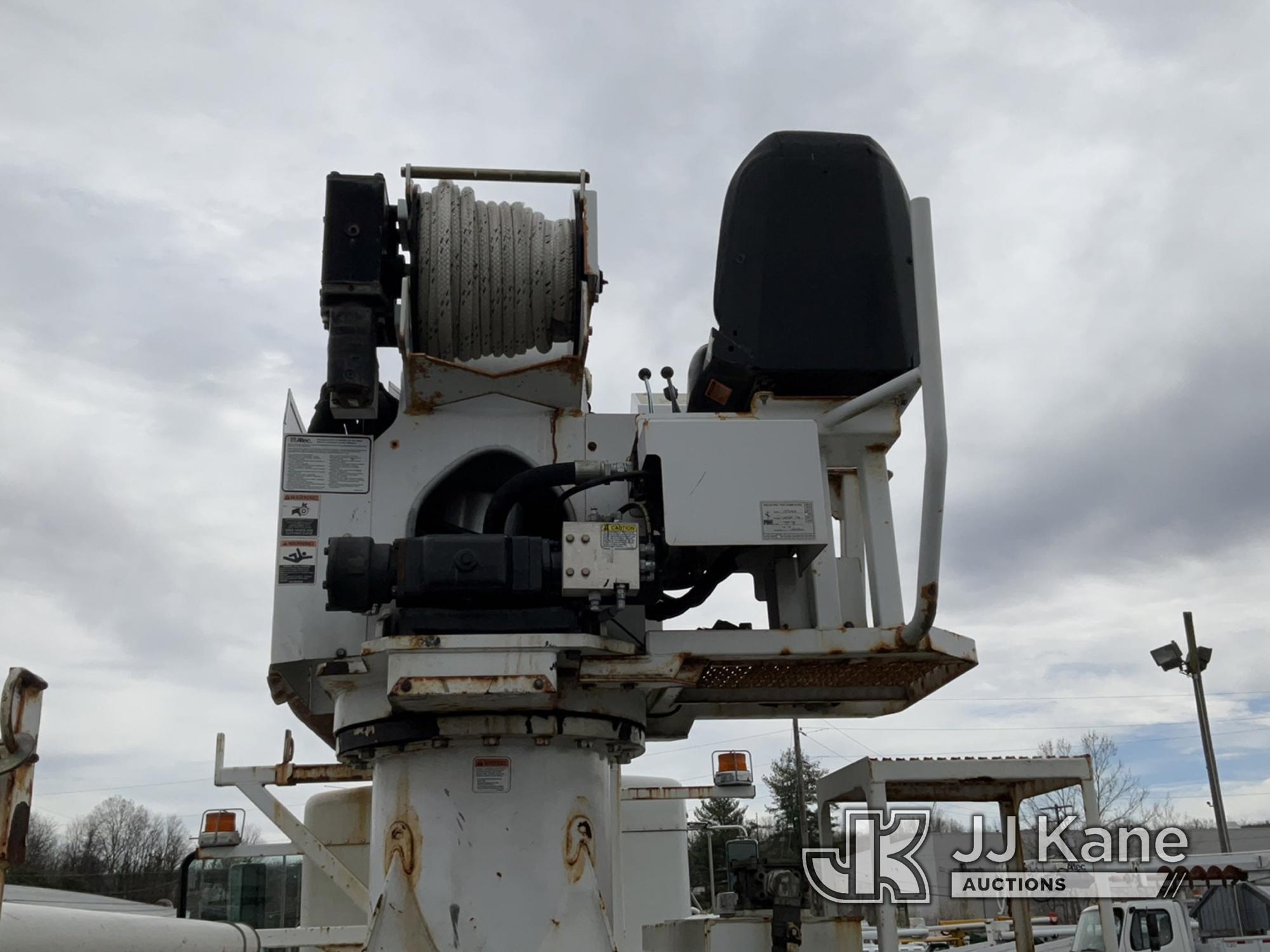 (Plains, PA) Altec DC47-TR, Digger Derrick rear mounted on 2016 Kenworth T370 Utility Truck Runs, Mo