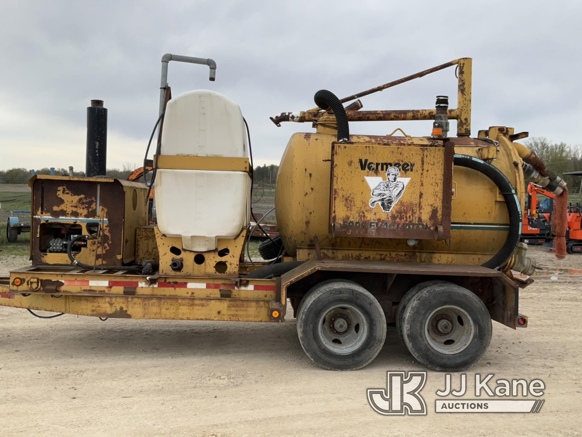 (Charlotte, MI) 2001 Vermeer Corporation E900 Vacuum Excavation Unit Runs, Jump To Start, Tongue Jac