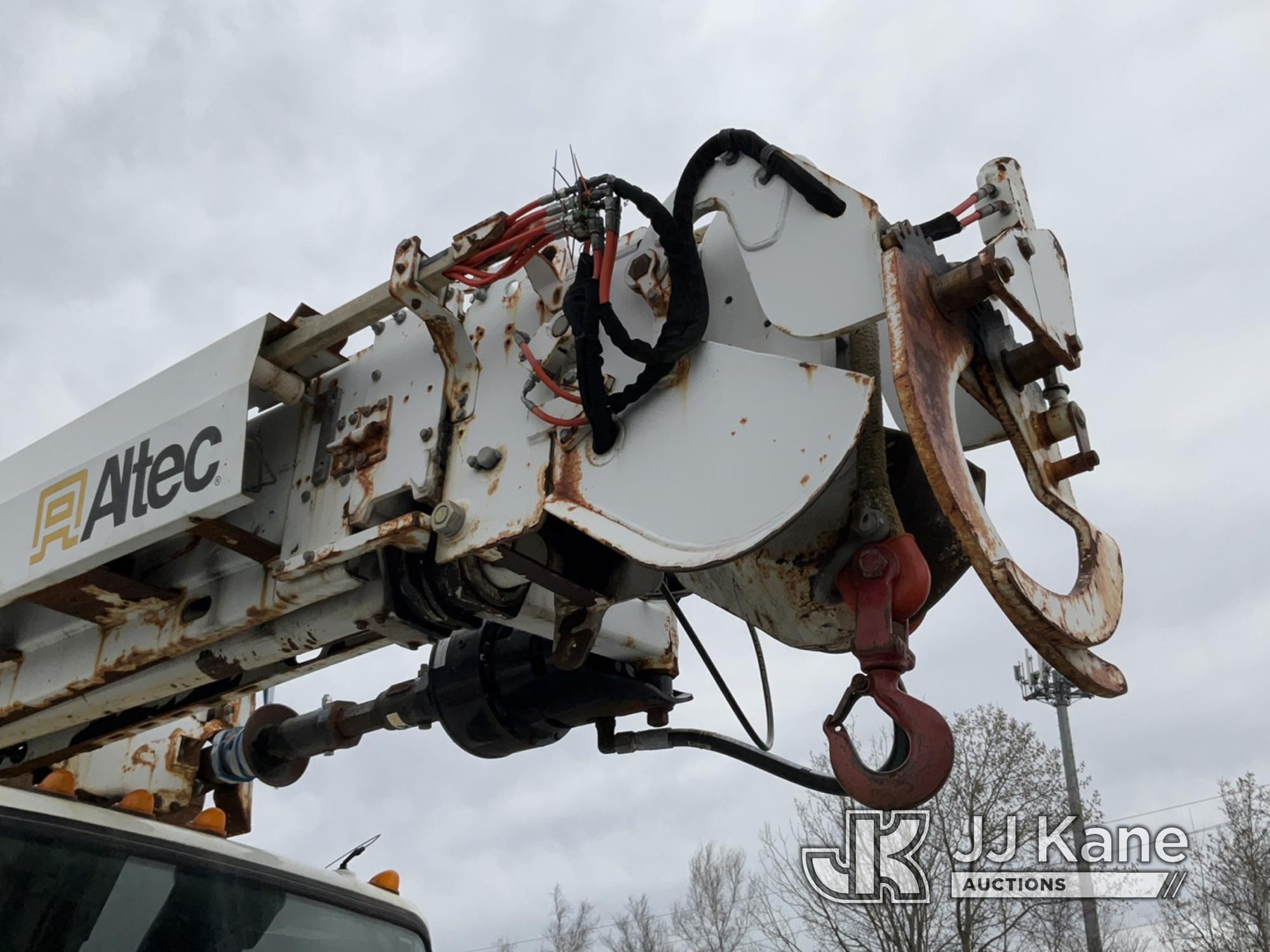 (Plains, PA) Altec DC47-TR, Digger Derrick rear mounted on 2016 Kenworth T370 Utility Truck Runs, Mo