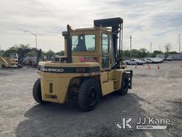 (Plymouth Meeting, PA) 2004 Daewoo D120 Solid Tired Forklift Runs Moves & Operates, Bad Fuel Shut Of