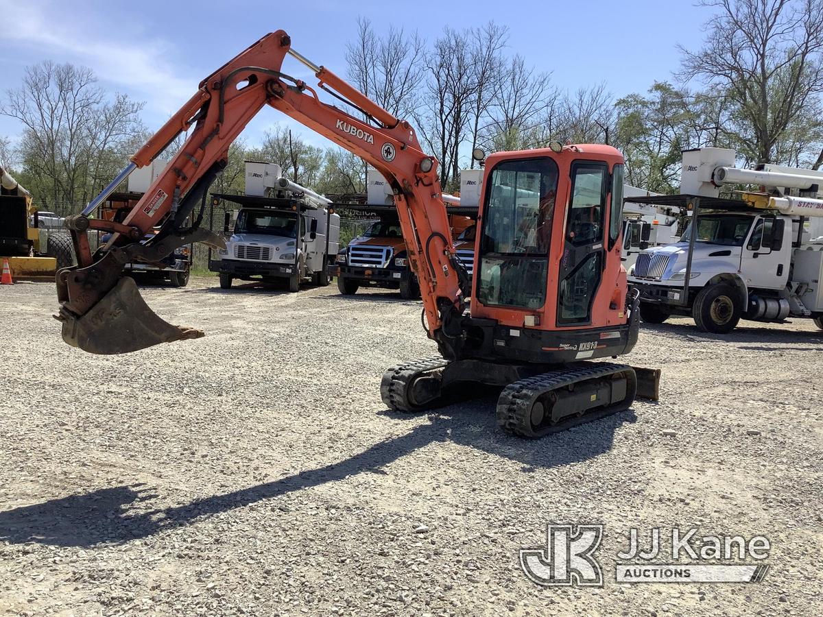 (Smock, PA) 2015 Kubota KX91-3 Super Series Mini Hydraulic Excavator Runs, Moves & Operates, Seller