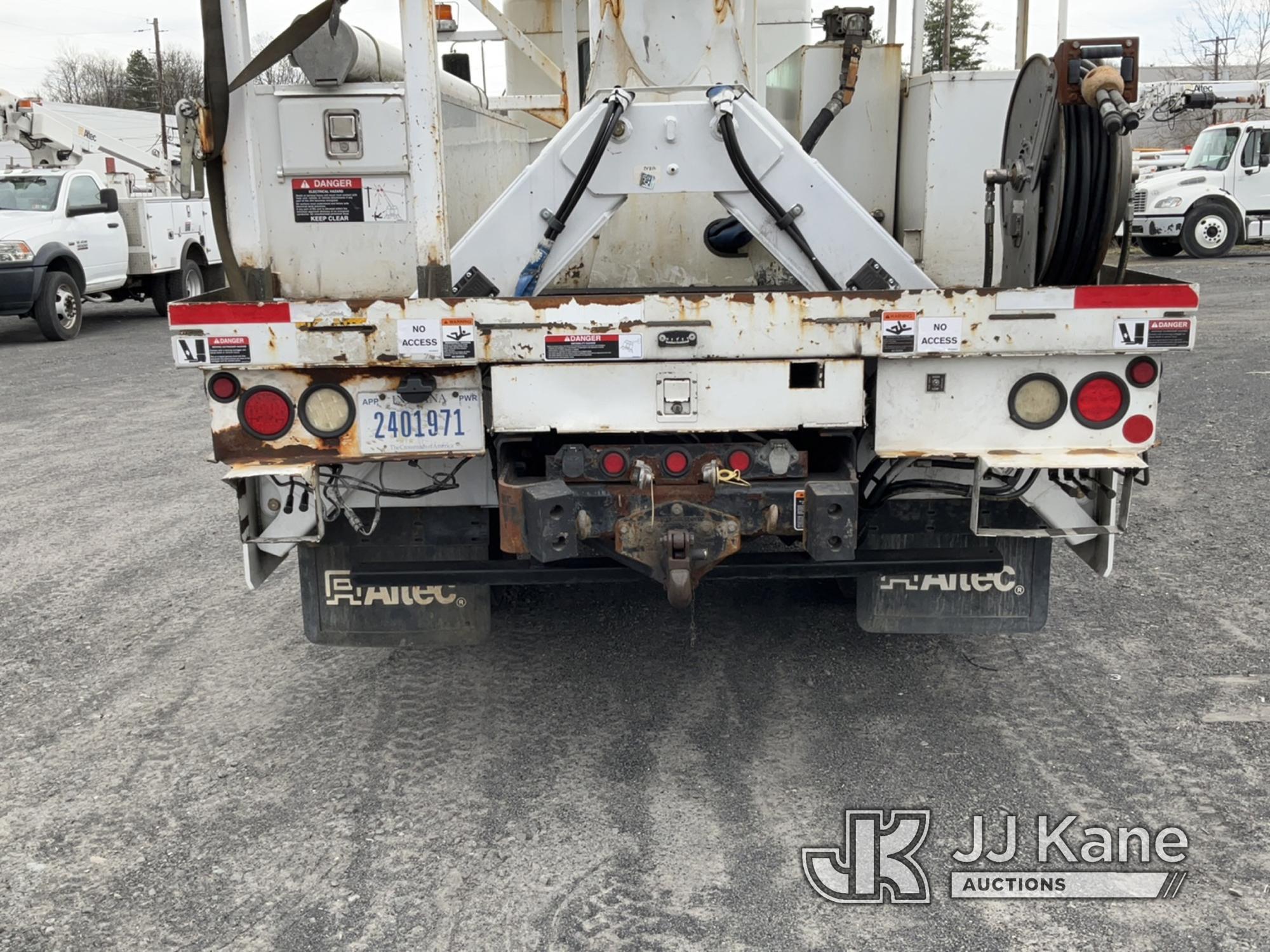 (Plains, PA) Altec DC47-TR, Digger Derrick rear mounted on 2016 Kenworth T370 Utility Truck Runs, Mo