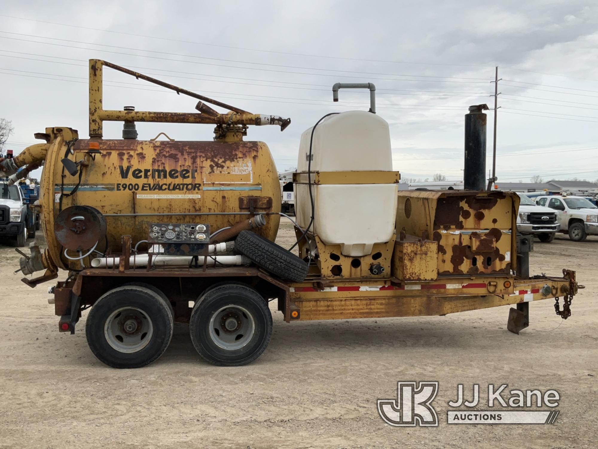 (Charlotte, MI) 2001 Vermeer Corporation E900 Vacuum Excavation Unit Runs, Jump To Start, Tongue Jac