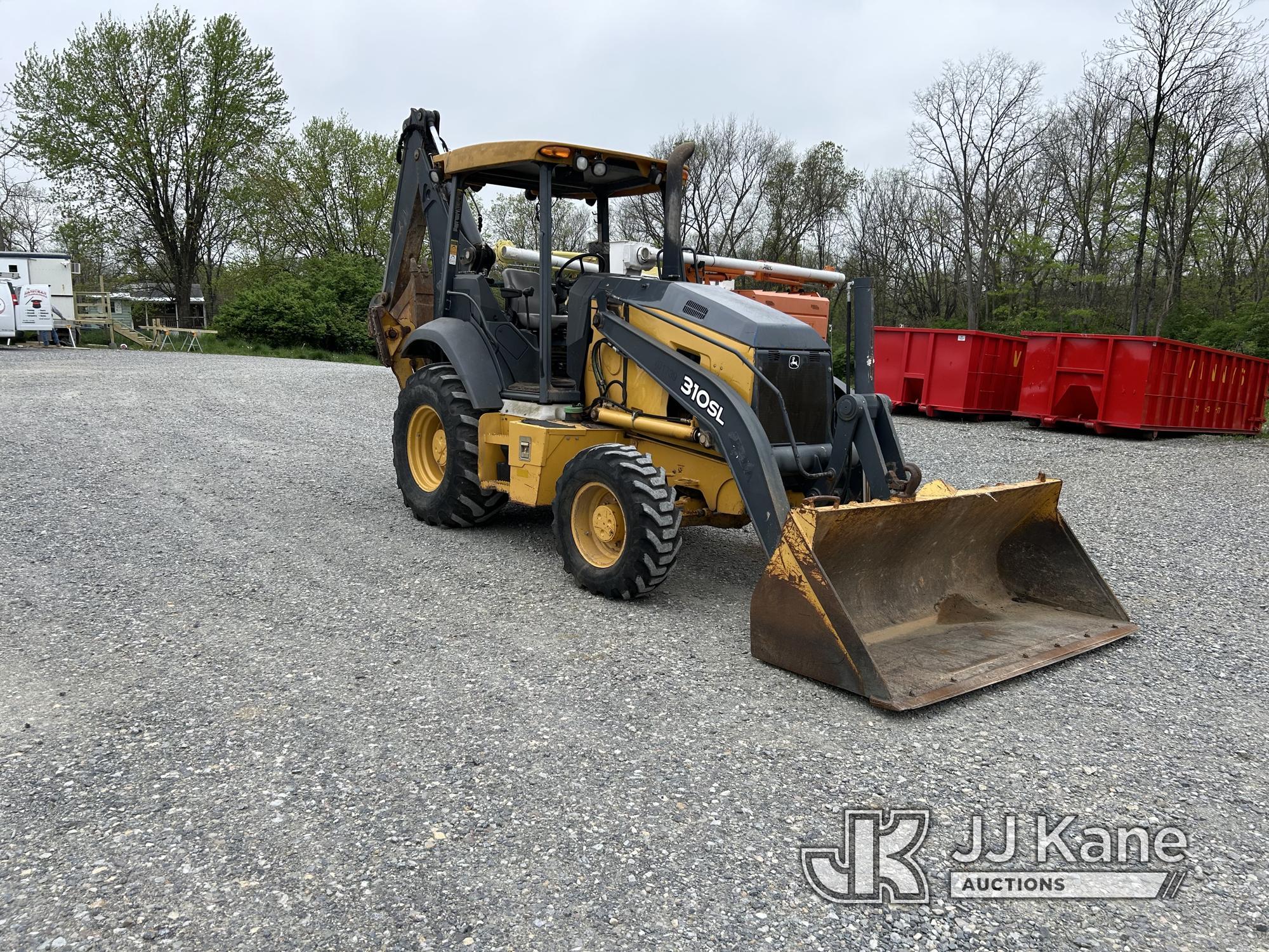 (Hagerstown, MD) 2016 John Deere 310SL Tractor Loader Backhoe Runs, Moves & Operates, Warning Light