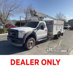 (Jurupa Valley, CA) Altec AT200A, , 2012 Ford F450 Service Truck Runs & Moves, Missing Generator and