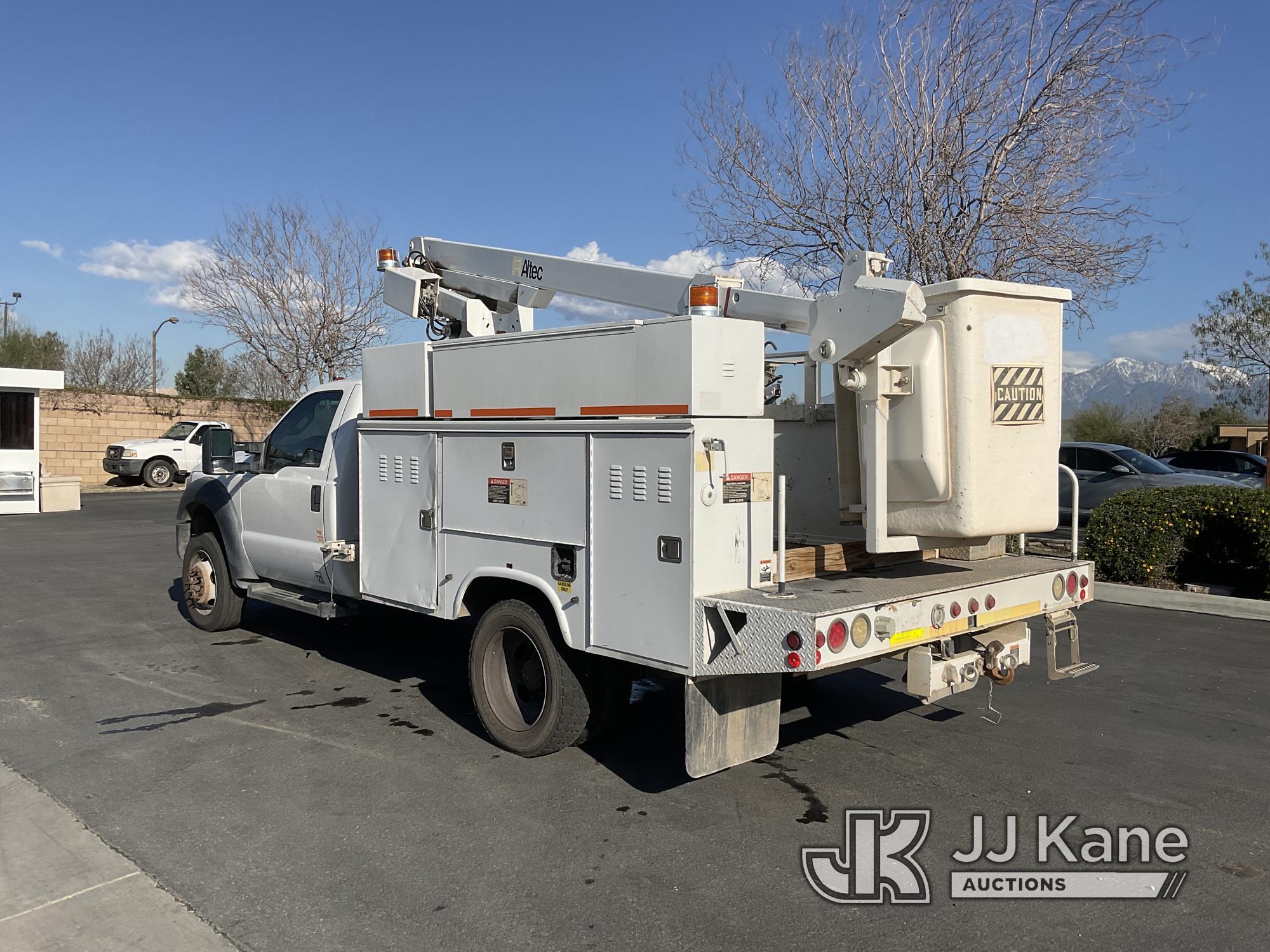 (Jurupa Valley, CA) Altec AT200A, , 2012 Ford F450 Service Truck Runs & Moves, Missing Generator and