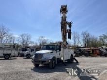 (Smock, PA) Altec DM47-TR, Digger Derrick rear mounted on 2008 International 4300 Utility Truck Runs