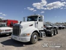 2009 Peterbilt T/A Truck Tractor Not Running, Engine Turns Over, Cracked Windshield