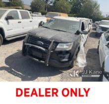 2016 Ford Explorer AWD Police Interceptor Sport Utility Vehicle Not Running, No Key, Bad Tires