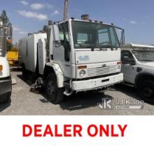 2006 Sterling SC8000 Street Sweeper Runs & Moves, Flat Tires