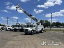 Altec DM47B-TR, Digger Derrick rear mounted on 2013 Freightliner M2 106 Utility Truck, Electric Comp
