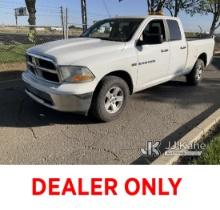 2012 RAM 1500 4x4 Crew-Cab Pickup Truck Runs & Moves) (Body Damage, Engine Code P0456 Evap Leak