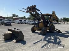 (Hawk Point, MO) Caterpillar 420D 4x4 Tractor Loader Backhoe, Selling with front bucket, forks, rear