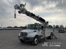 Altec DM47B-TR, Digger Derrick rear mounted on 2019 International 4300 Utility Truck Runs, Moves & U
