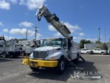 Altec DM47TR, Digger Derrick rear mounted on 2014 International 4300 Utility Truck, Electric Company