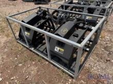 2024 72in Skid Steer Grapple Rock Bucket Attachment