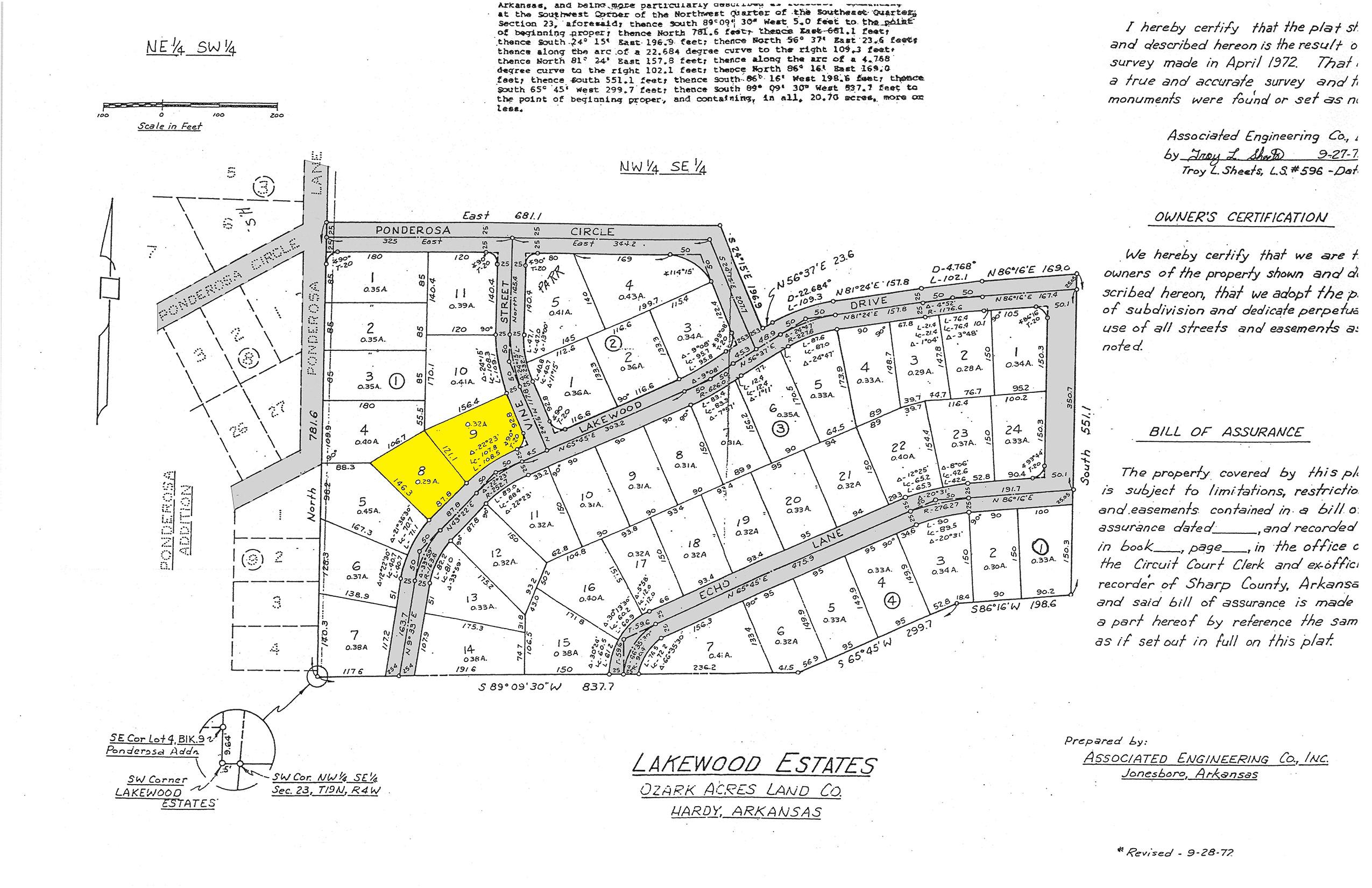 DOUBLE LOT Rare Ozark Acres Arkansas Sharp County Adjoining Property just Blocks from Main Lake! Low