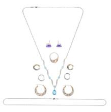 14k White and Yellow Gold Jewelry Assortment